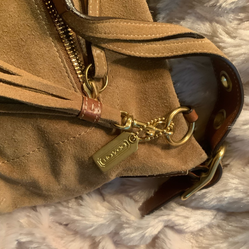 EUC suede Coach shoulder bag